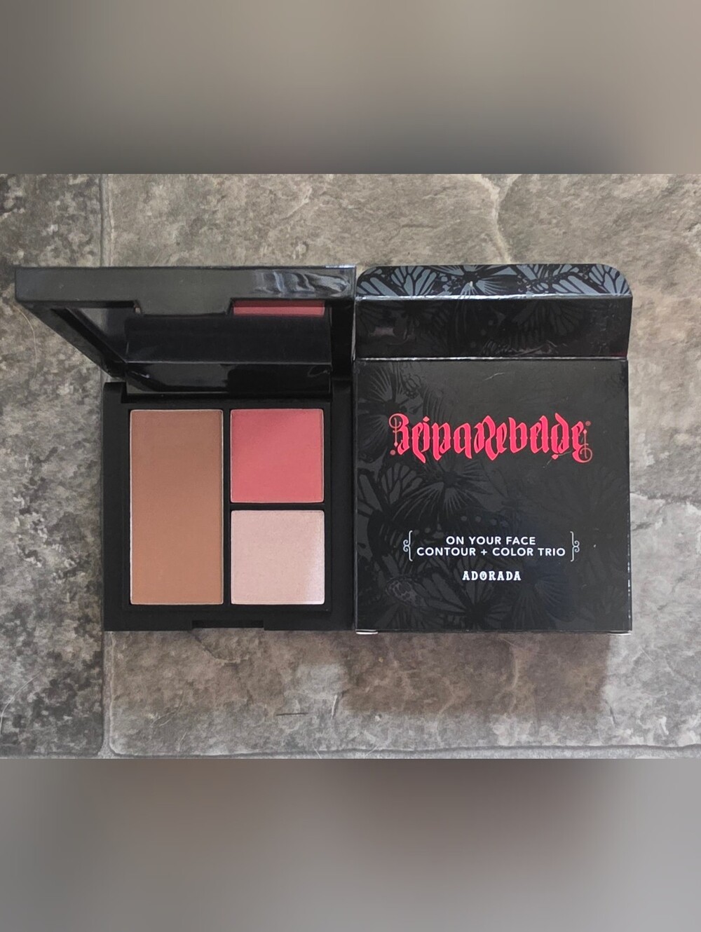 Reina Rebelde On Your Face Contour + Color Trio in Adorada 0.25oz BNIB
